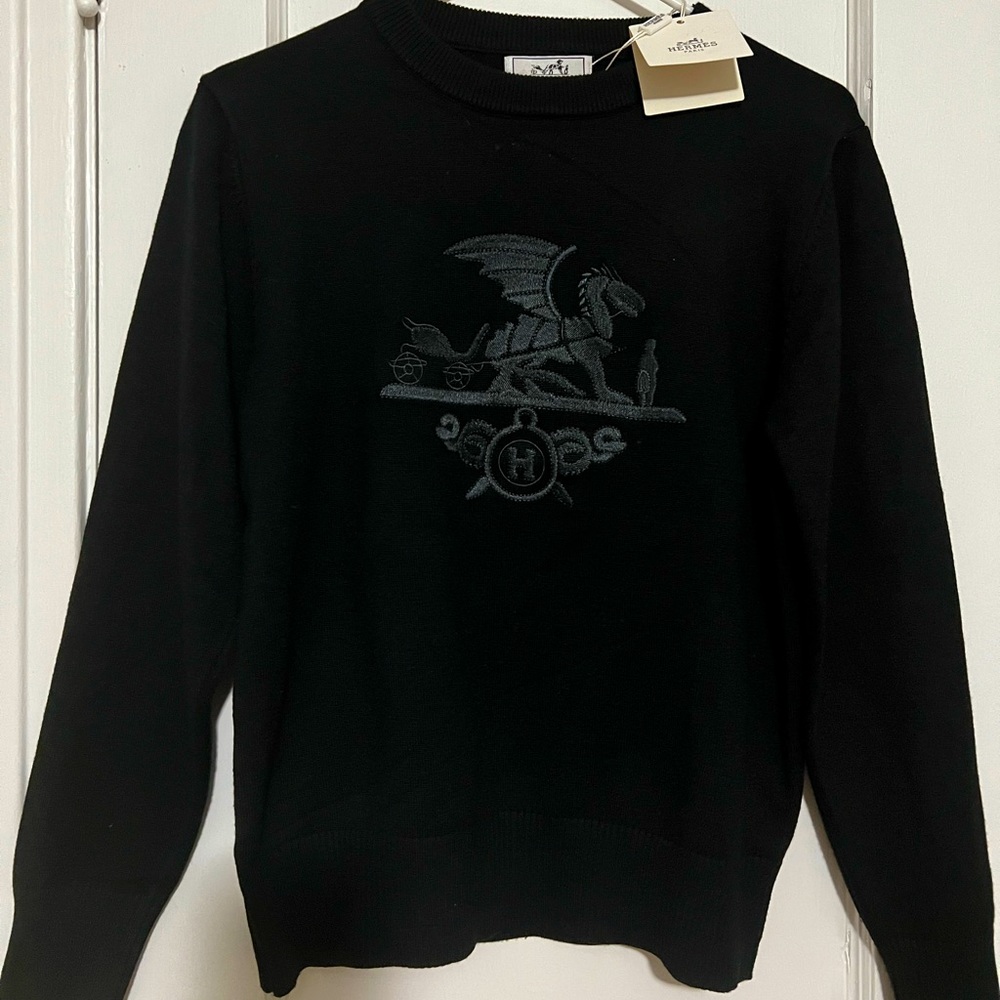 Black Knitted Deluxe Sweater Fits XSmall to Large